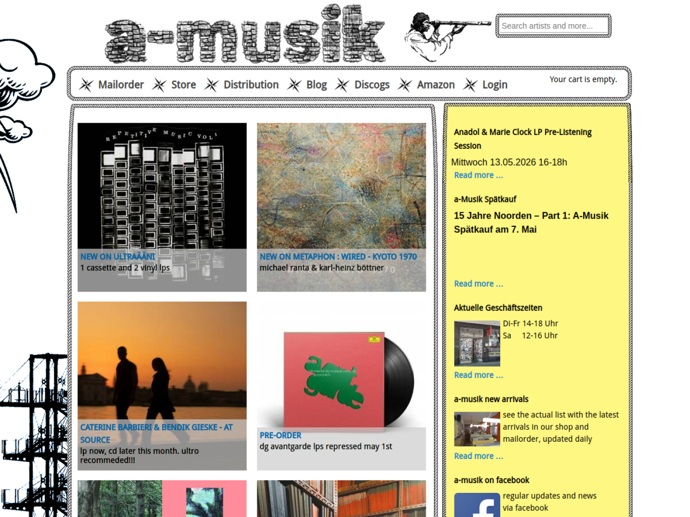 Website-Screenshot von a-musik