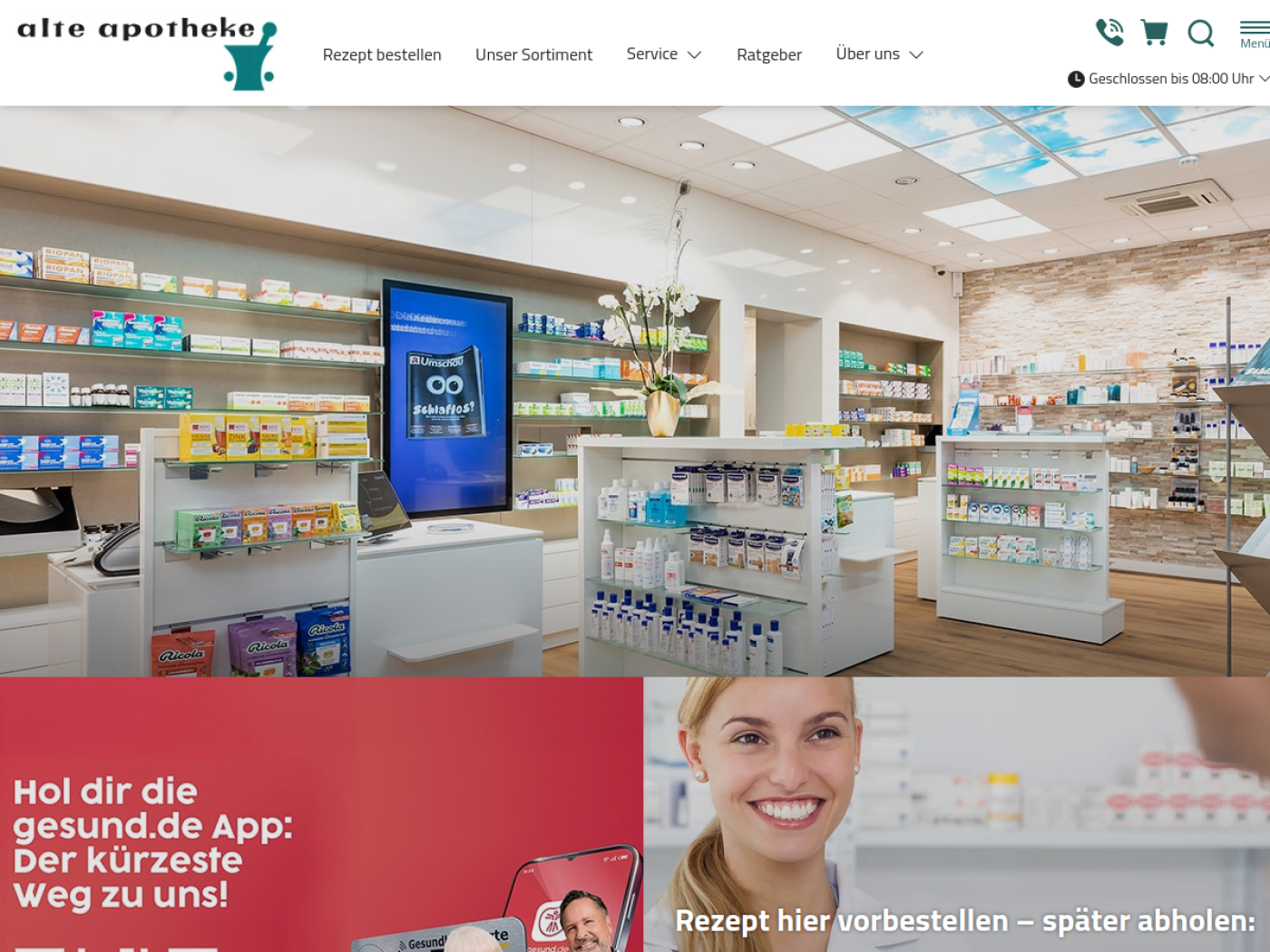 Website-Screenshot von Alte-Apotheke-Frankfurt