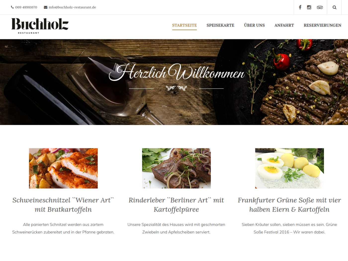 Website-Screenshot von Buchholz