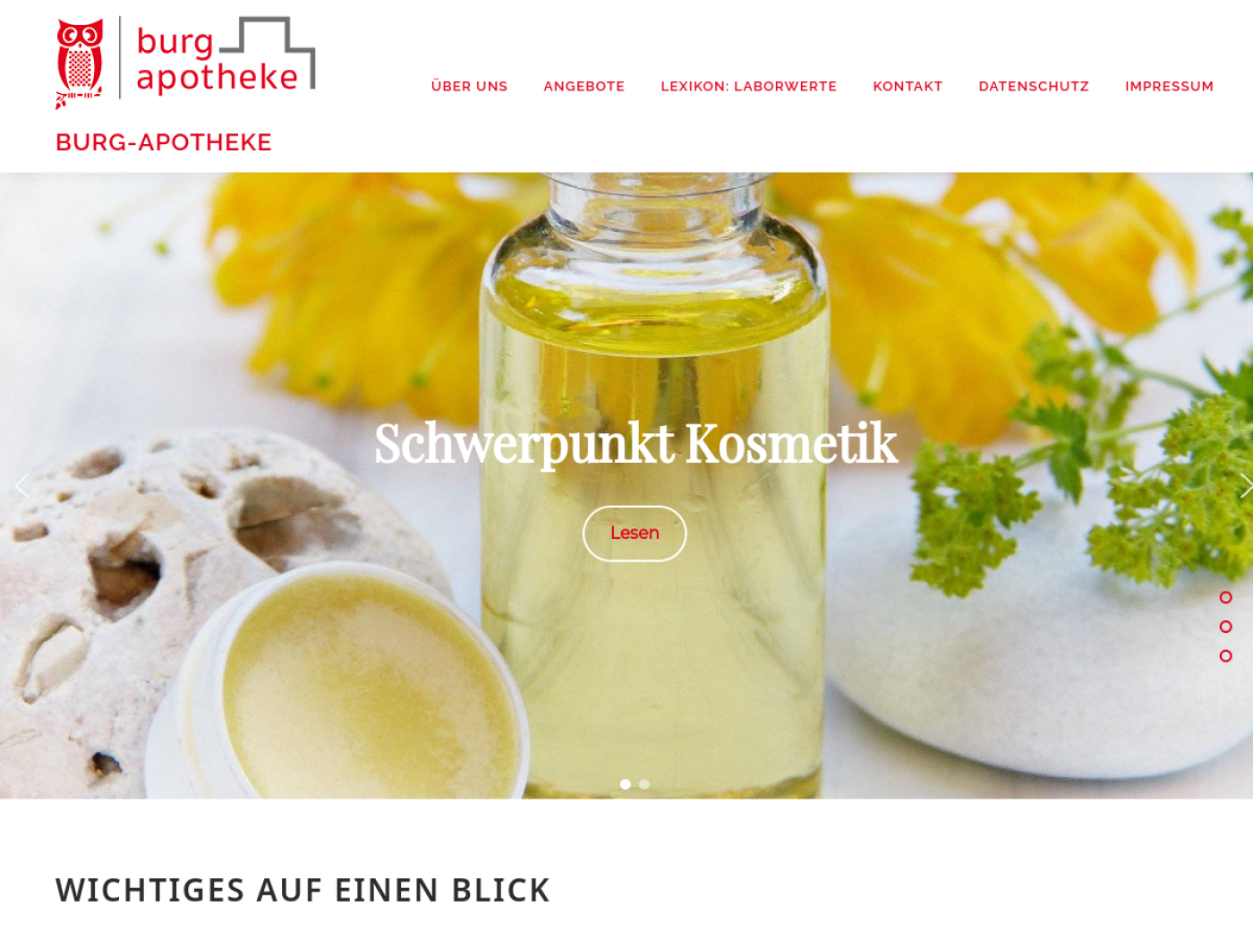Website-Screenshot von Burg-Apotheke