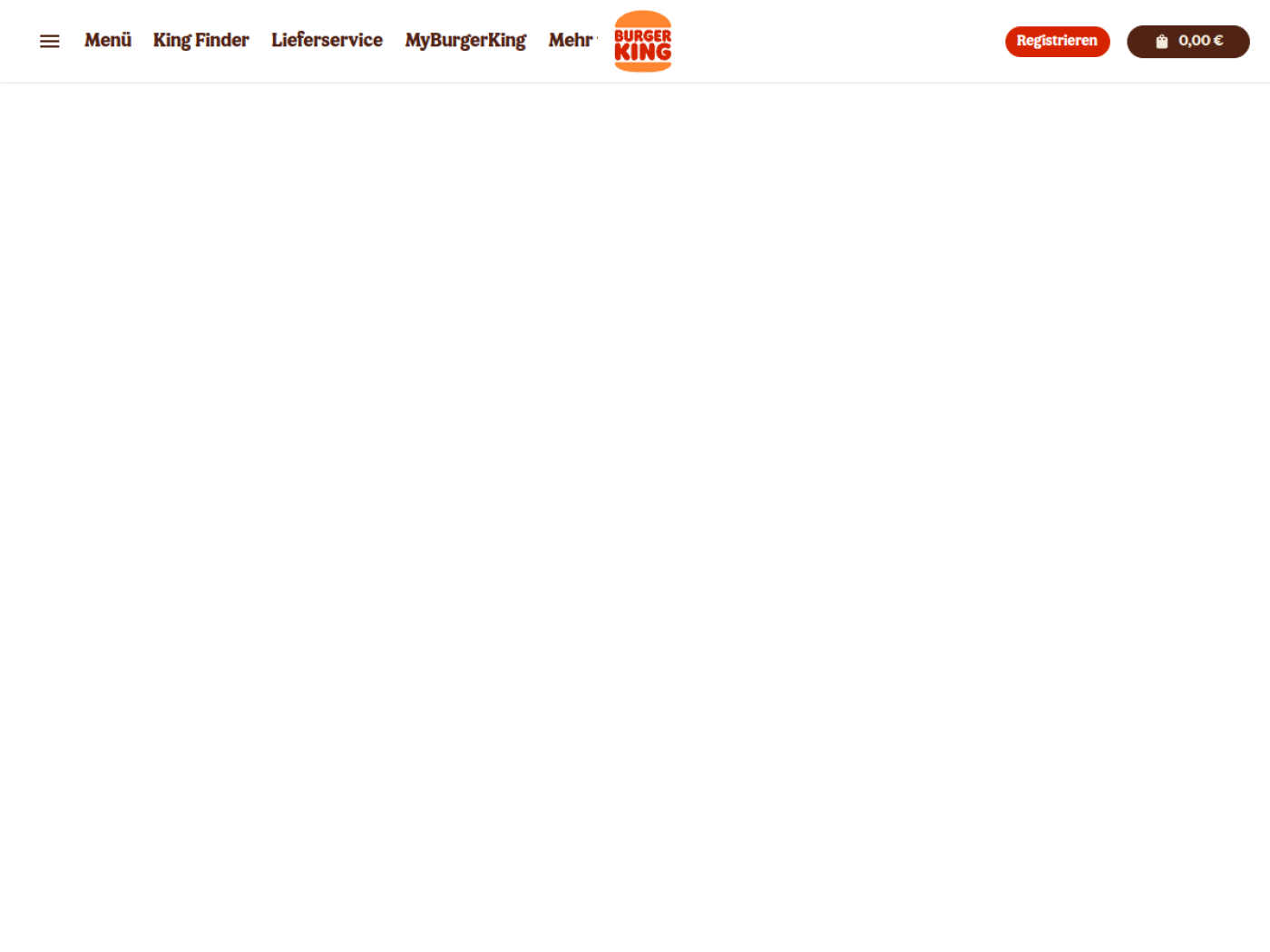 Website-Screenshot von Burger King