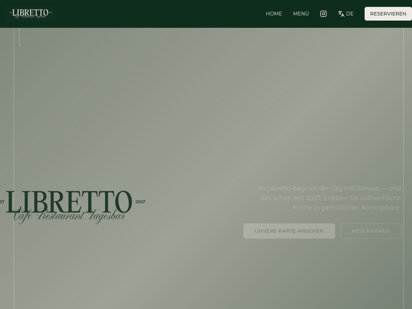Website-Screenshot von Cafe Libretto