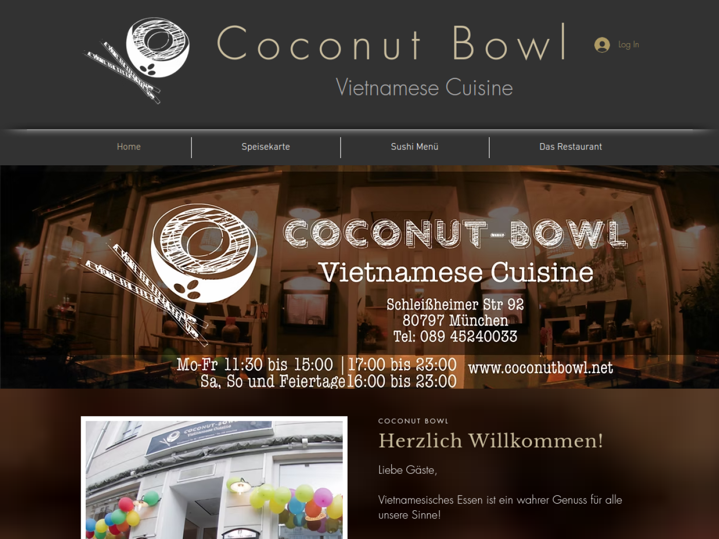 Website-Screenshot von Coconut Bowl