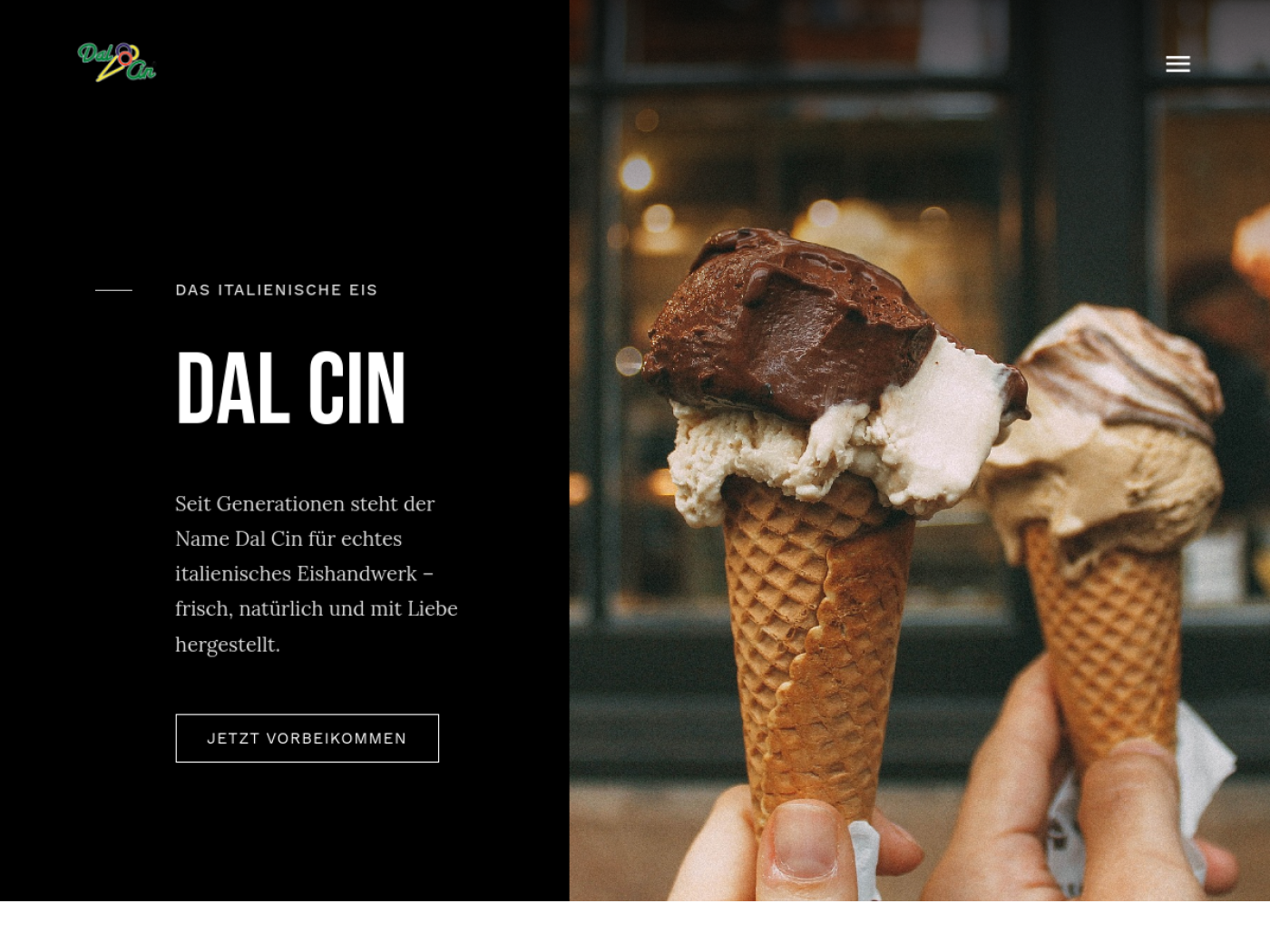 Website-Screenshot von Dal Cin