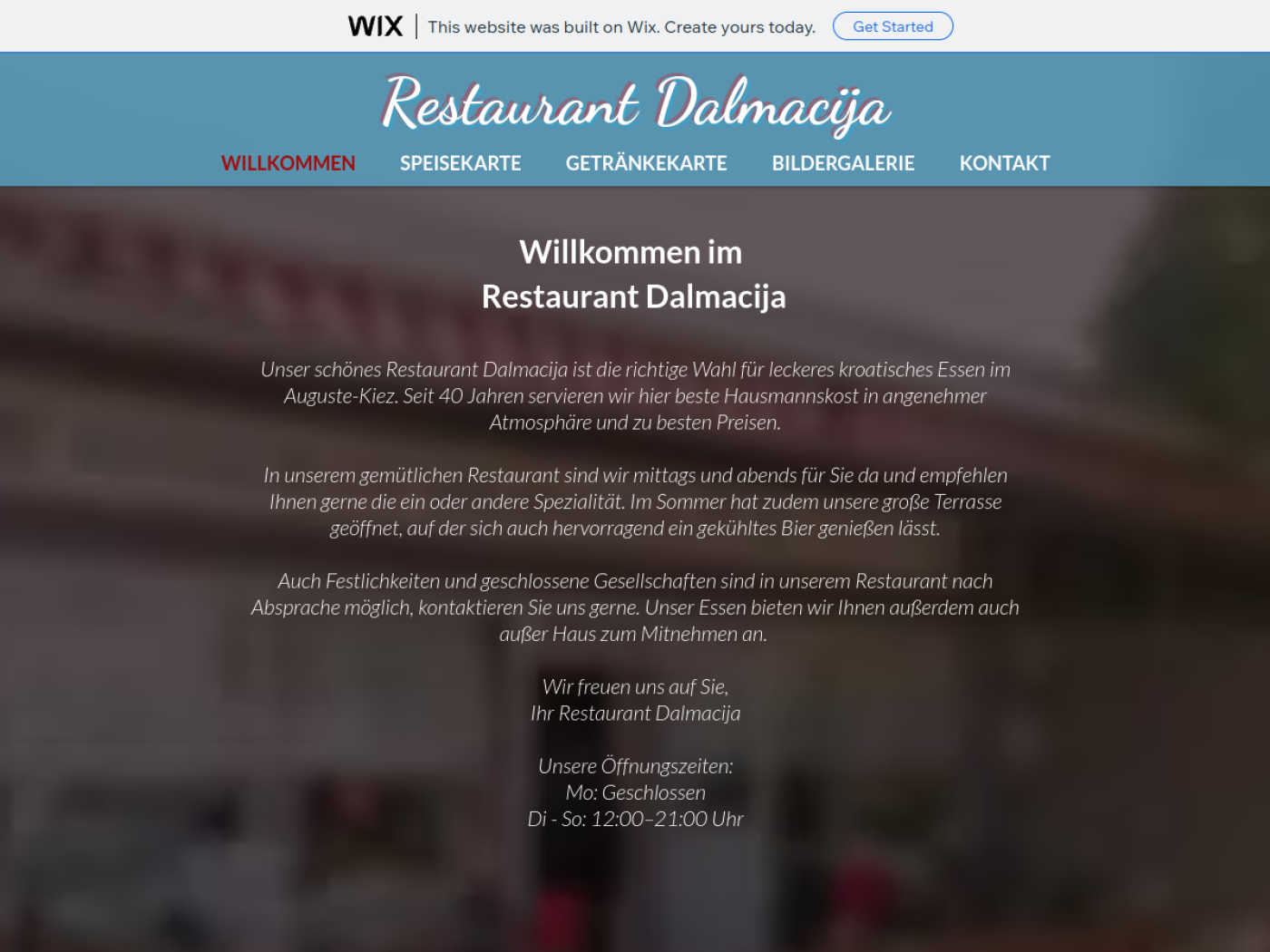 Website-Screenshot von Dalmacija