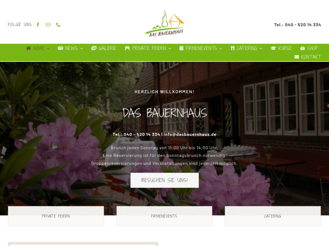 Website-Screenshot von Das Bauernhaus