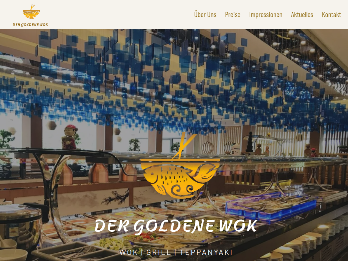 Website-Screenshot von Der Goldene Wok