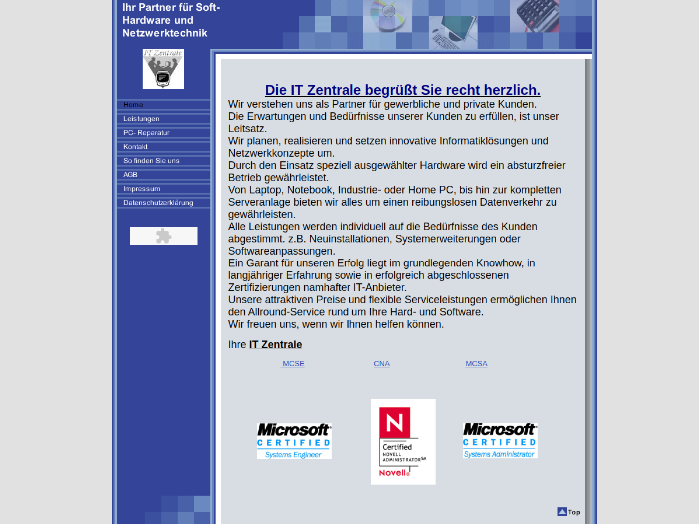 Website-Screenshot von Die IT Zentrale