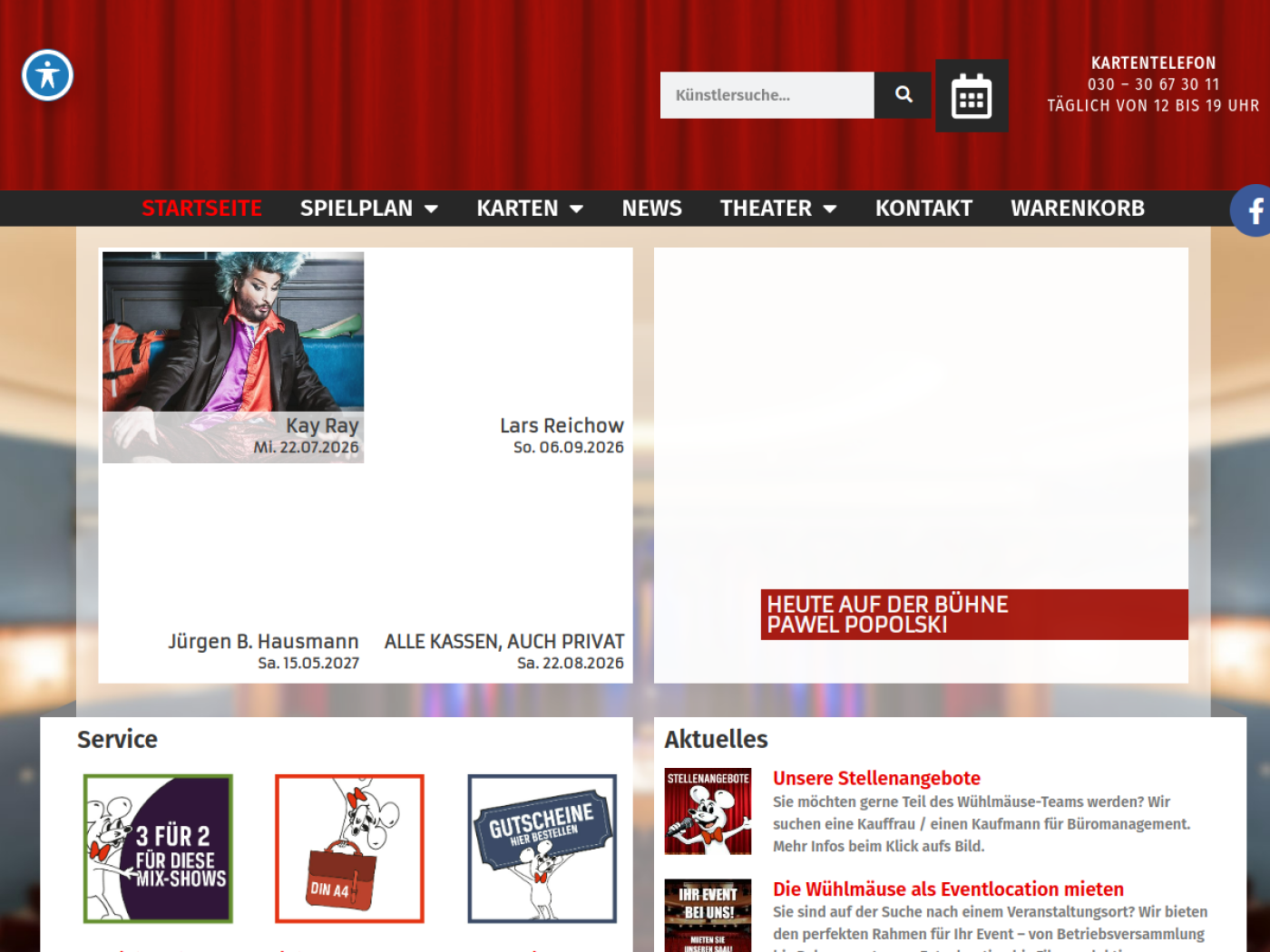 Website-Screenshot von Die Wühlmäuse