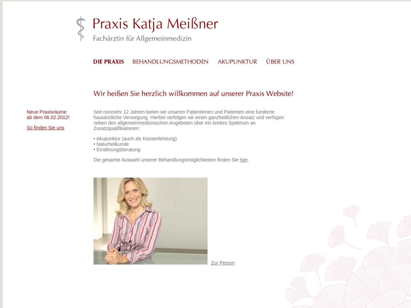Website-Screenshot von Dr. Katja Meißner