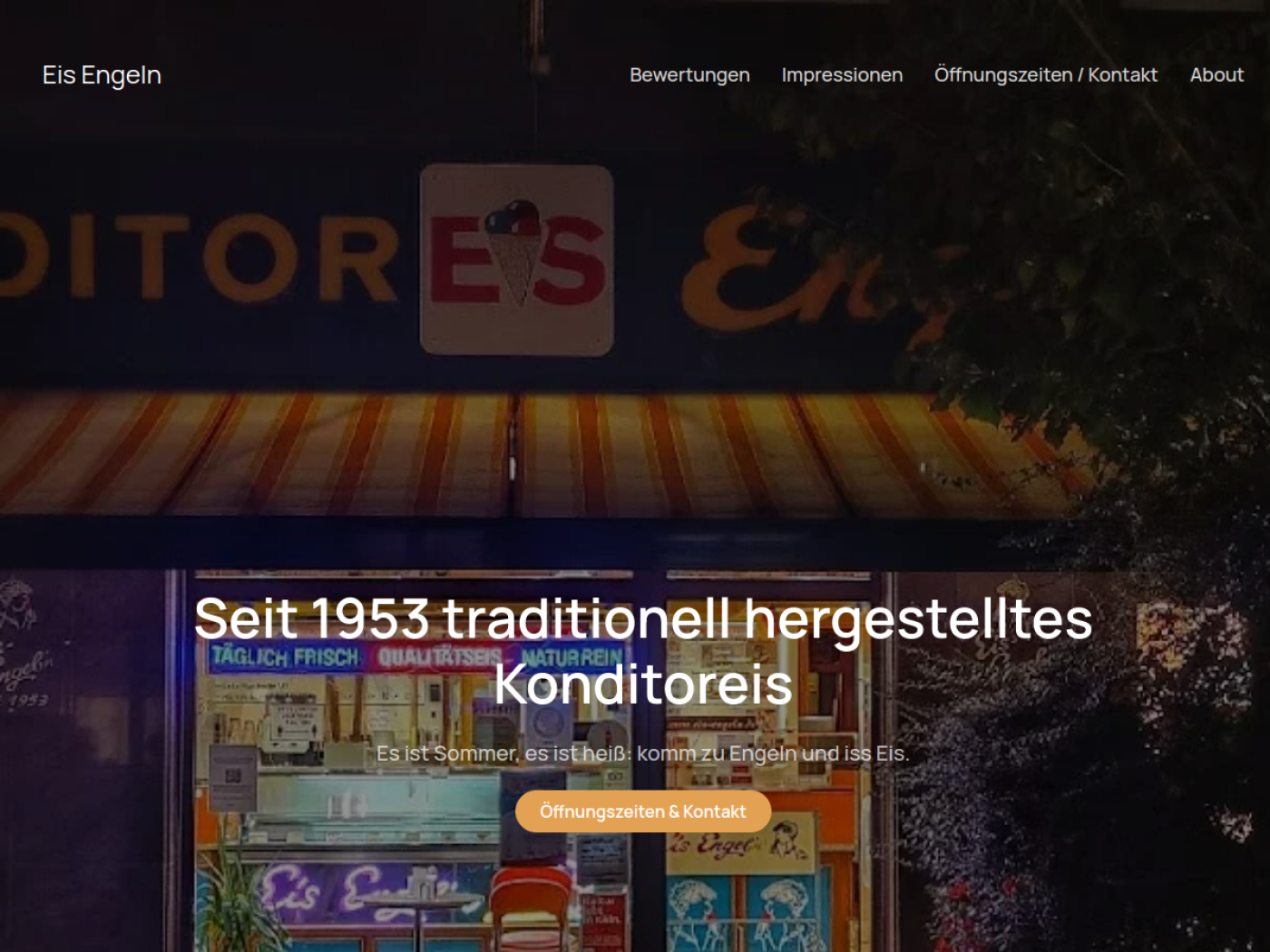 Website-Screenshot von Eis Engeln