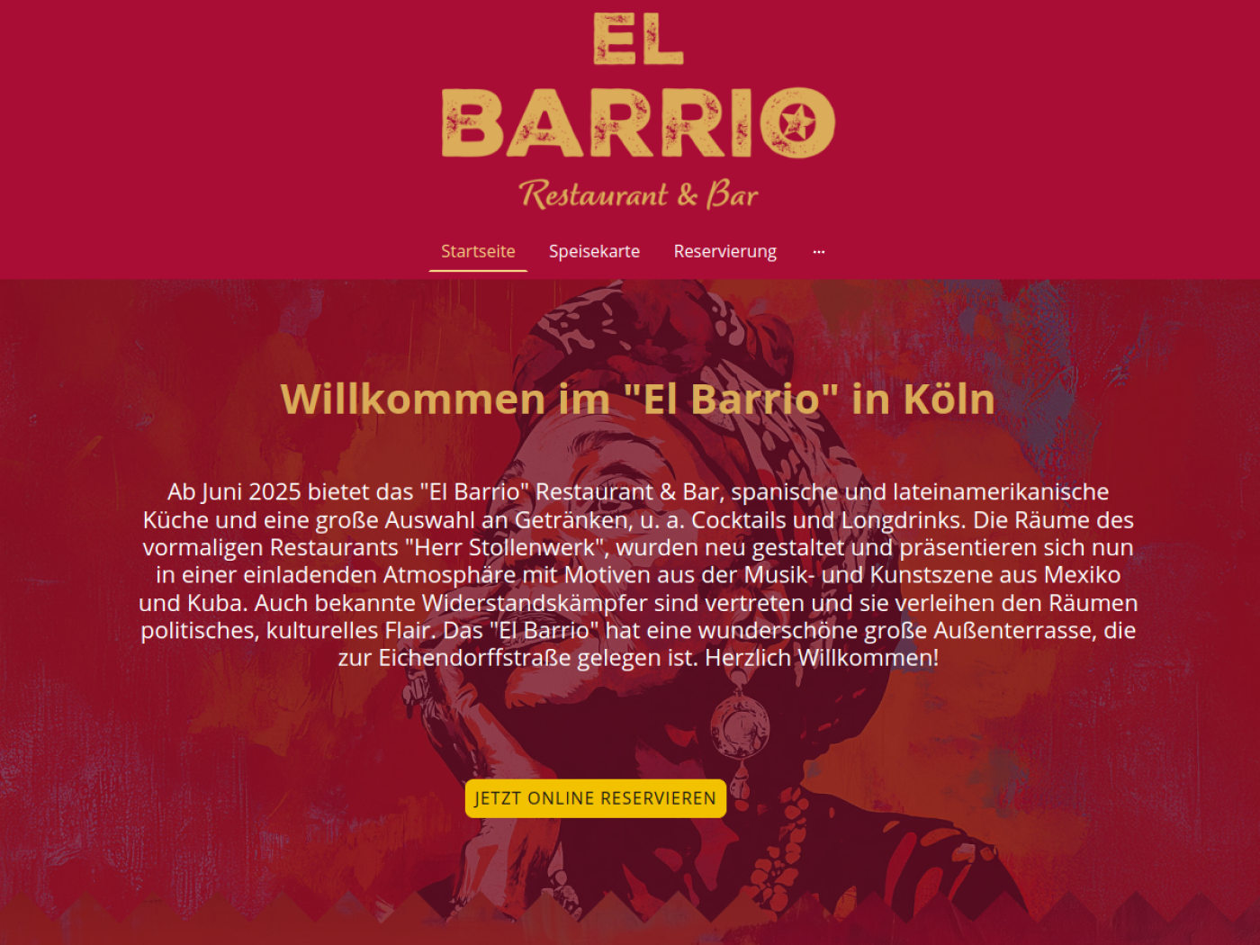 Website-Screenshot von El Barrio