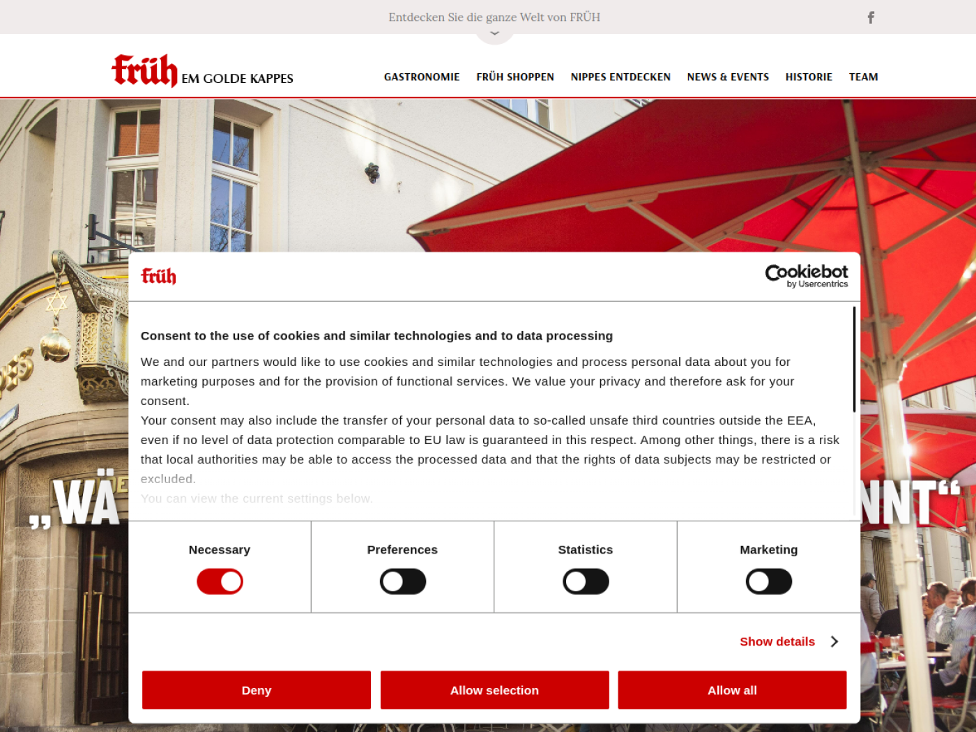 Website-Screenshot von Em Golde Kappes