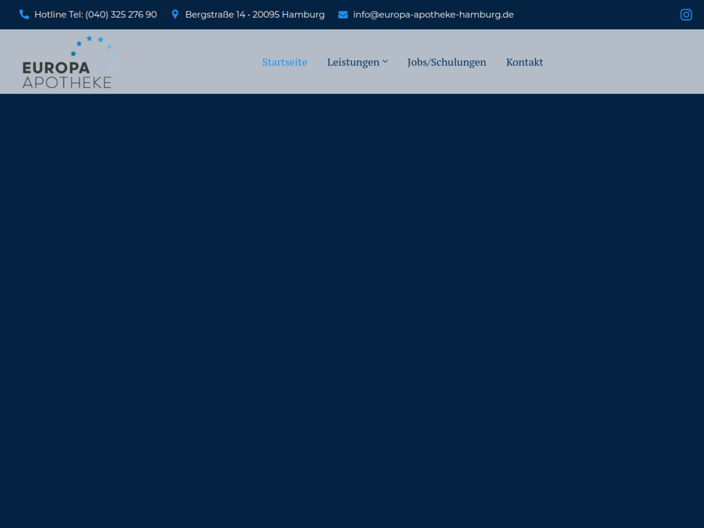 Website-Screenshot von Europa-Apotheke