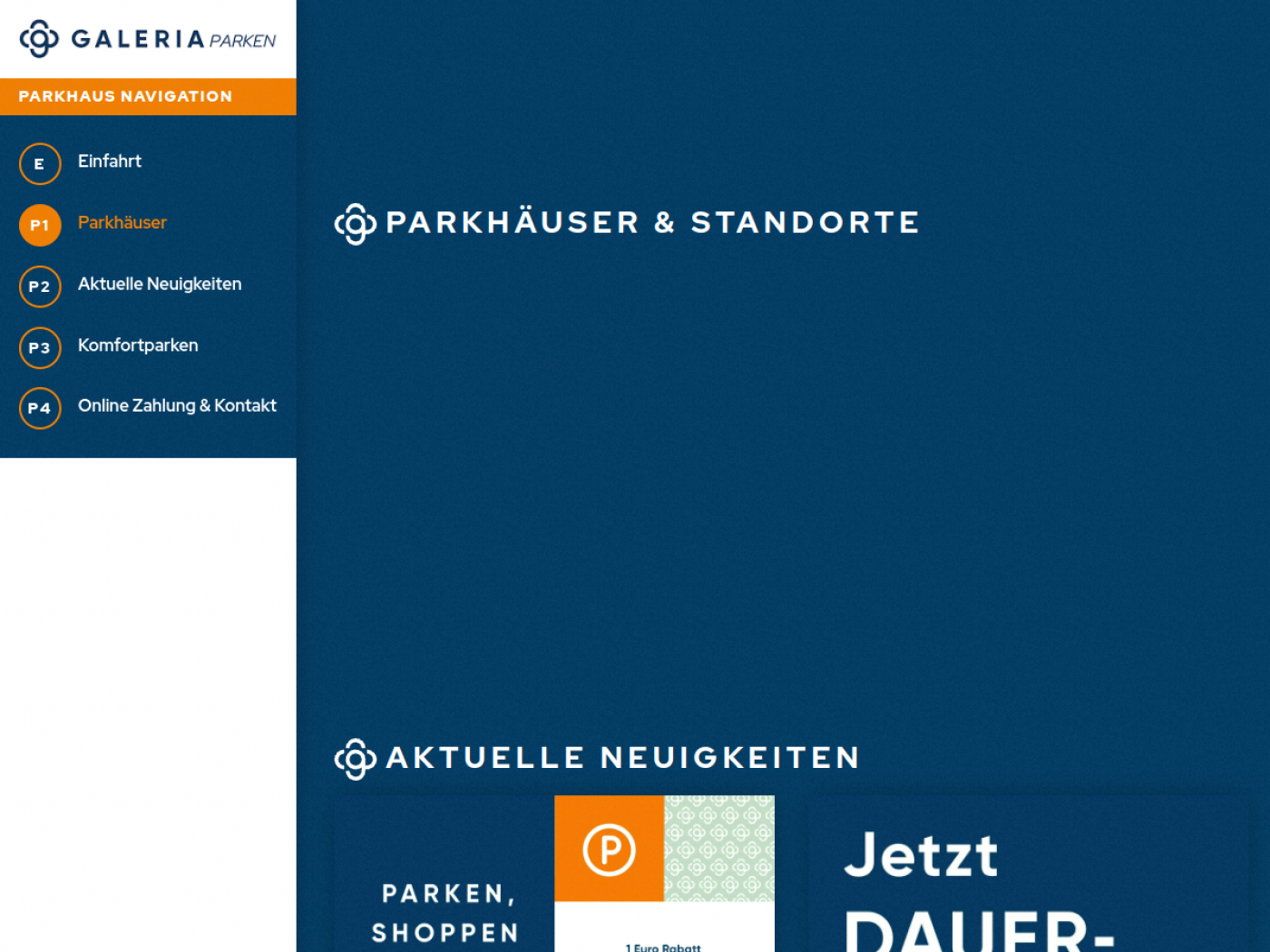 Website-Screenshot von GALERIA Hamburg-Eimsbüttel