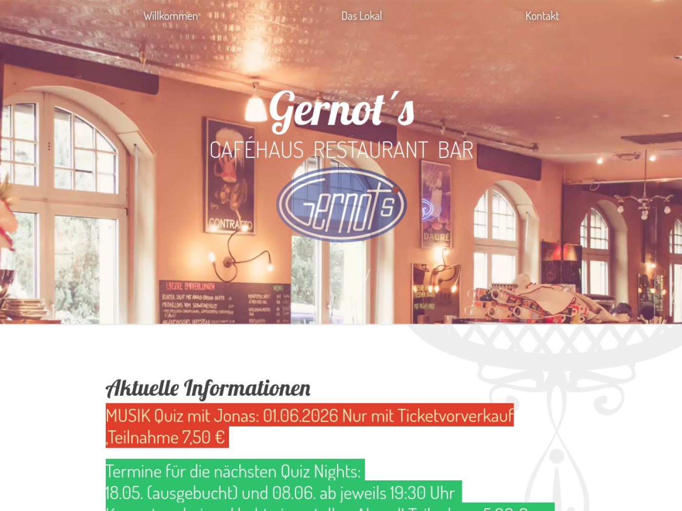 Website-Screenshot von Gernot's