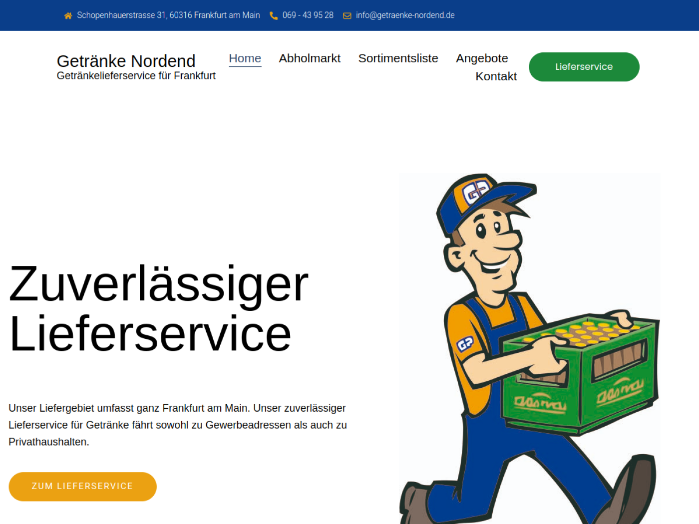 Website-Screenshot von Getränkemarkt Nordend