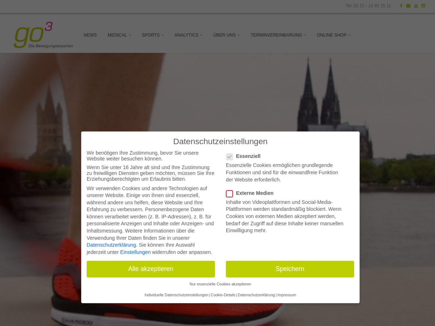 Website-Screenshot von Go 3