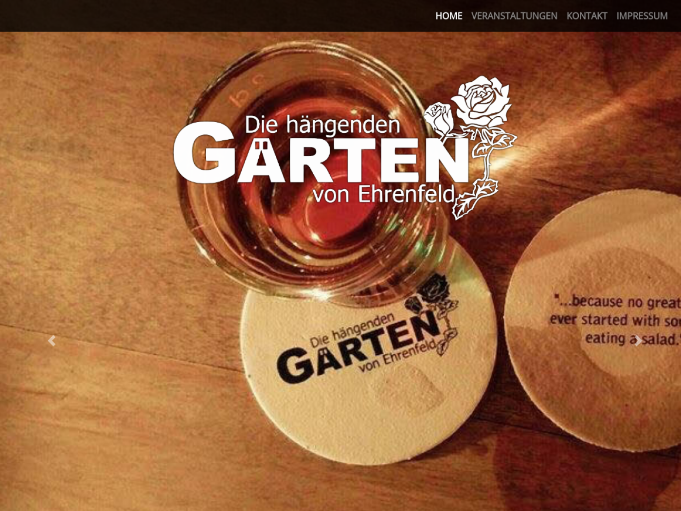 Website-Screenshot von Hängende Gärten von Ehrenfeld