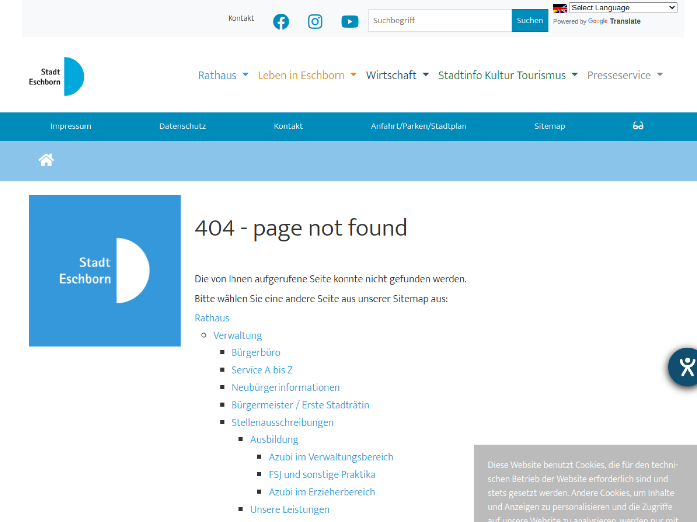 Website-Screenshot von Heimatmuseum Eschborn