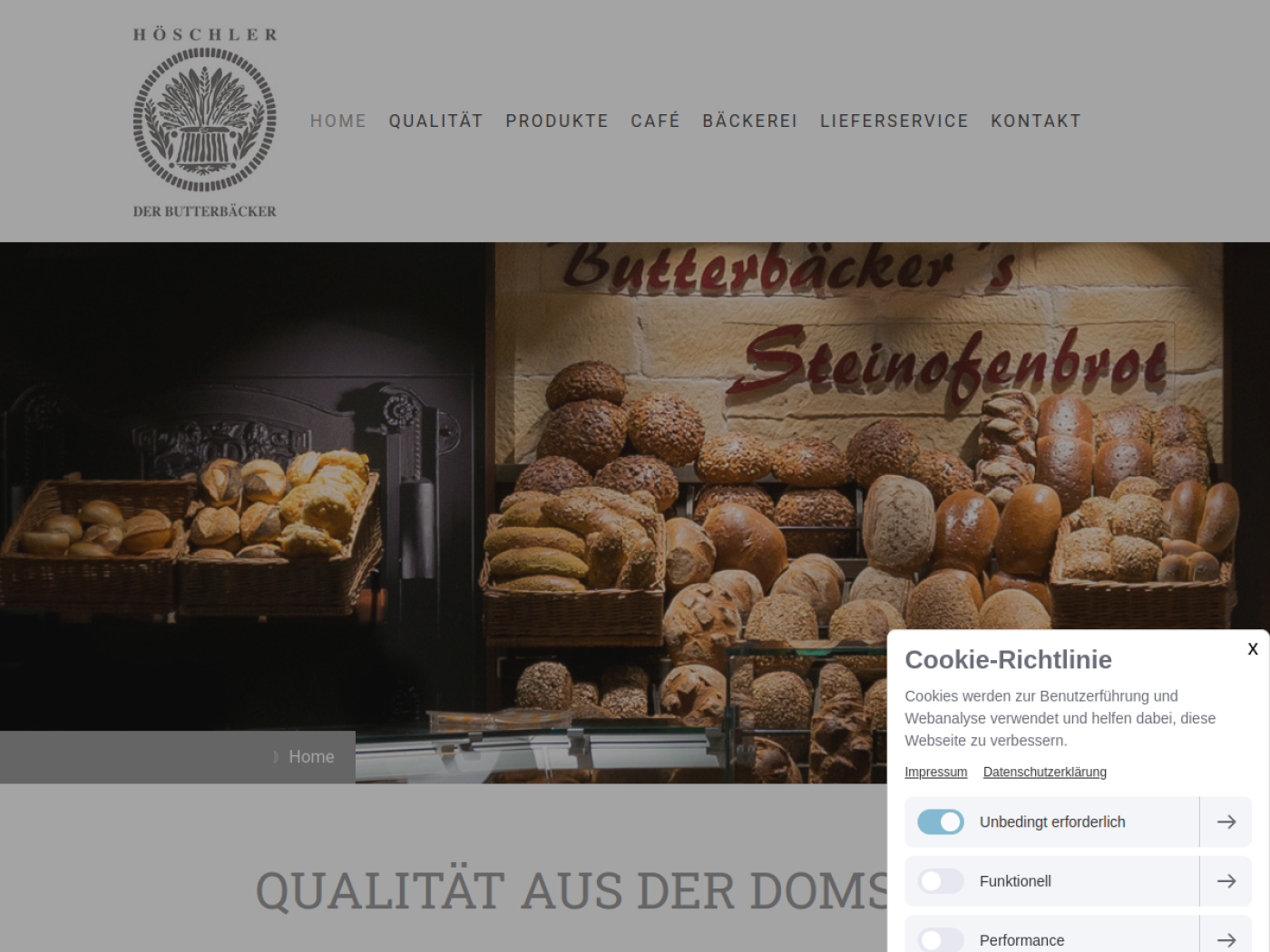 Website-Screenshot von Höschler