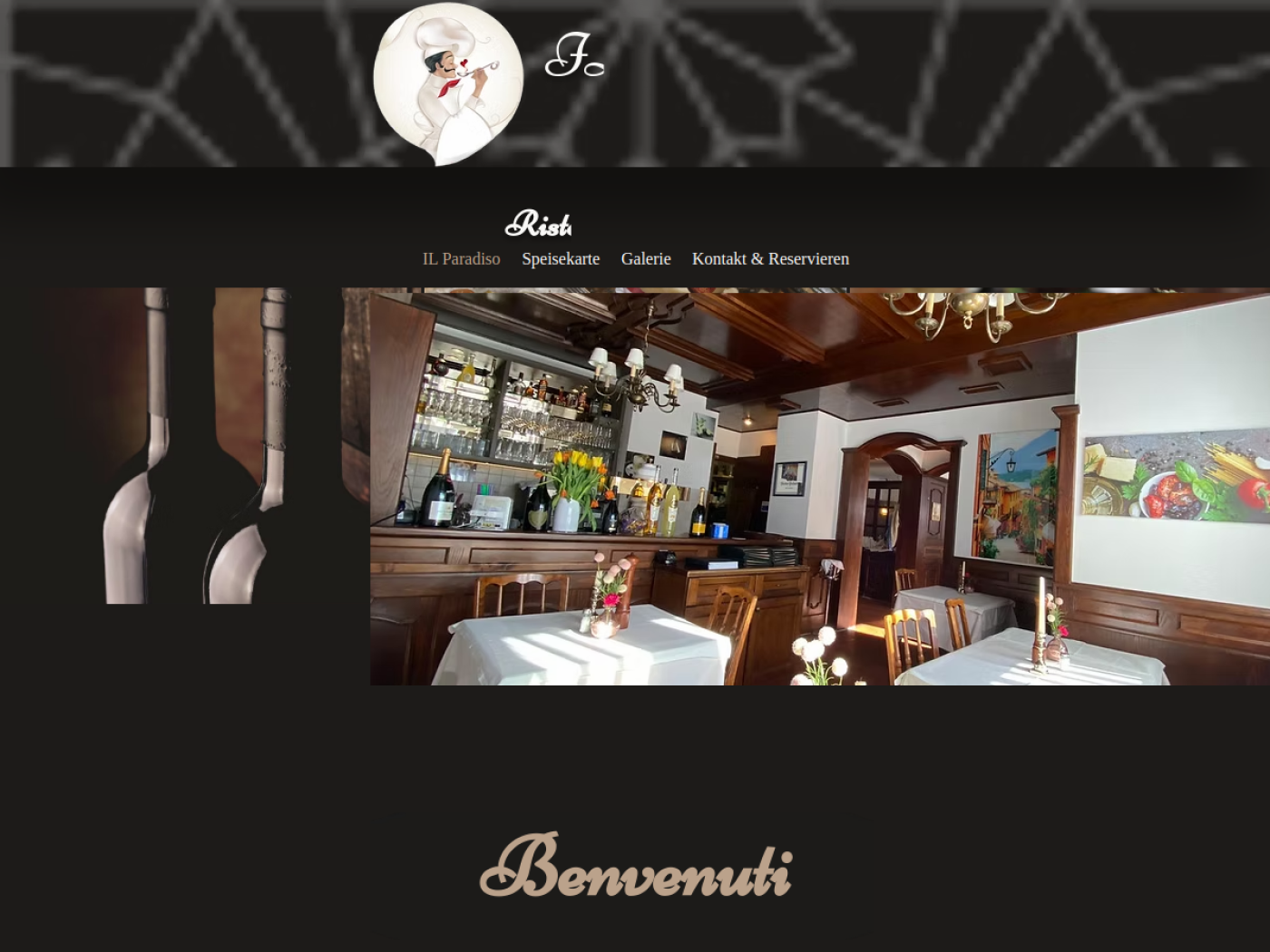 Website-Screenshot von Il Paradiso