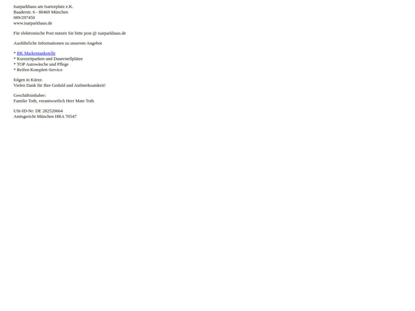 Website-Screenshot von Isarparkhaus