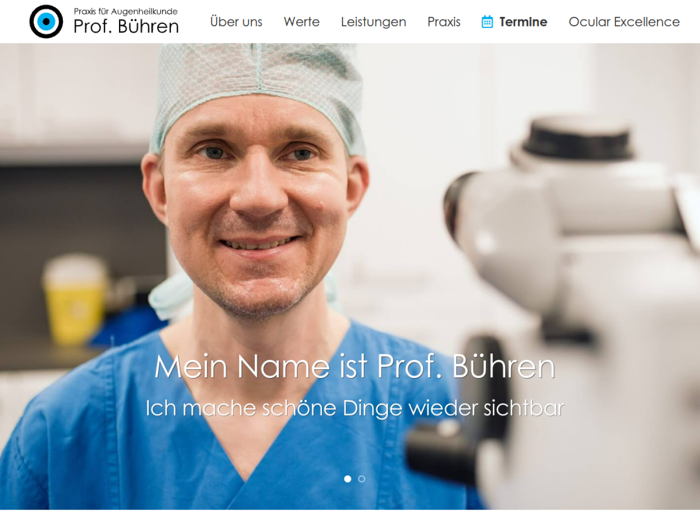Website-Screenshot von Jens Bühren und Alexandra Zubcov-Iwantscheff