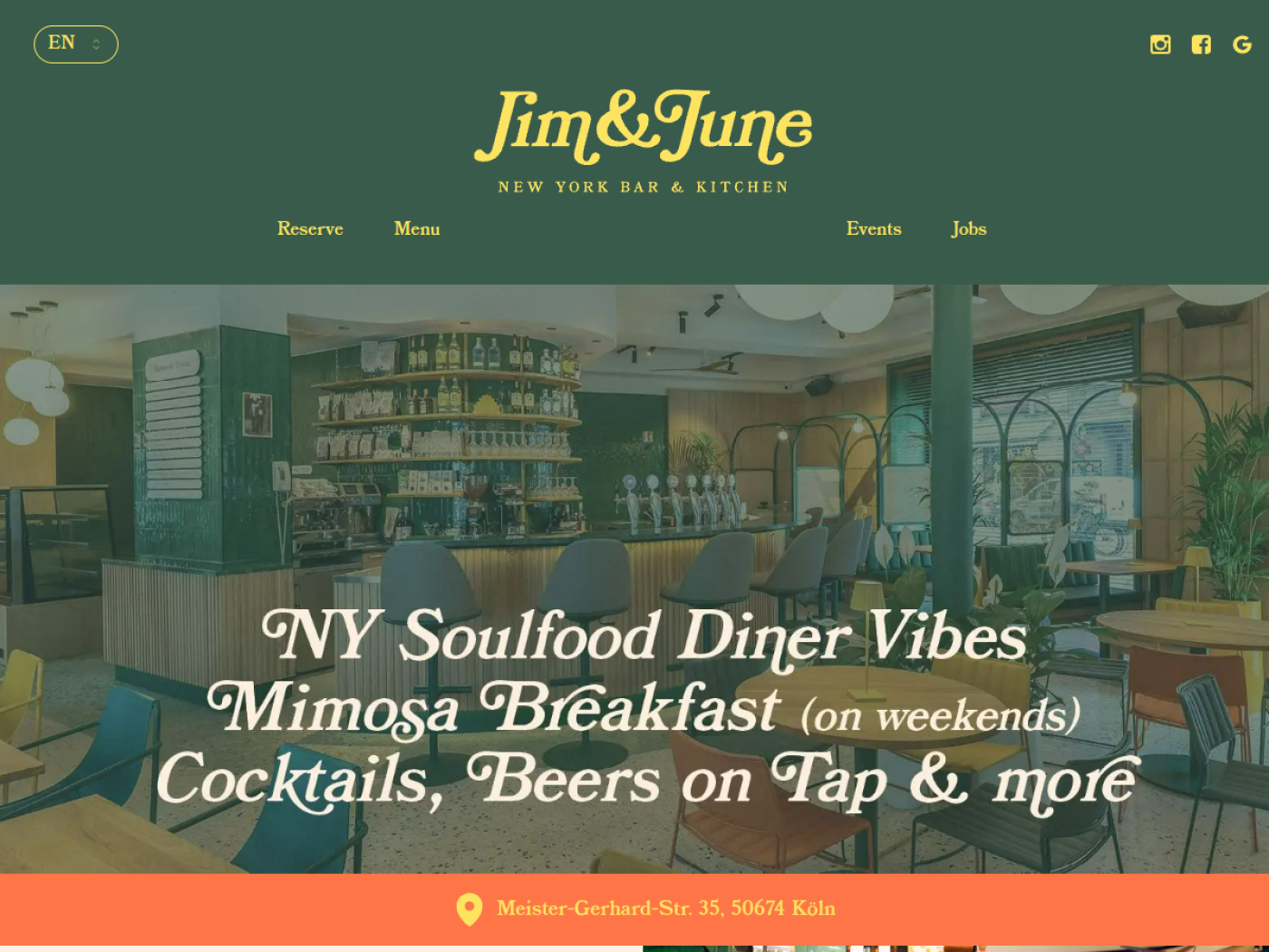 Website-Screenshot von Jim und June
