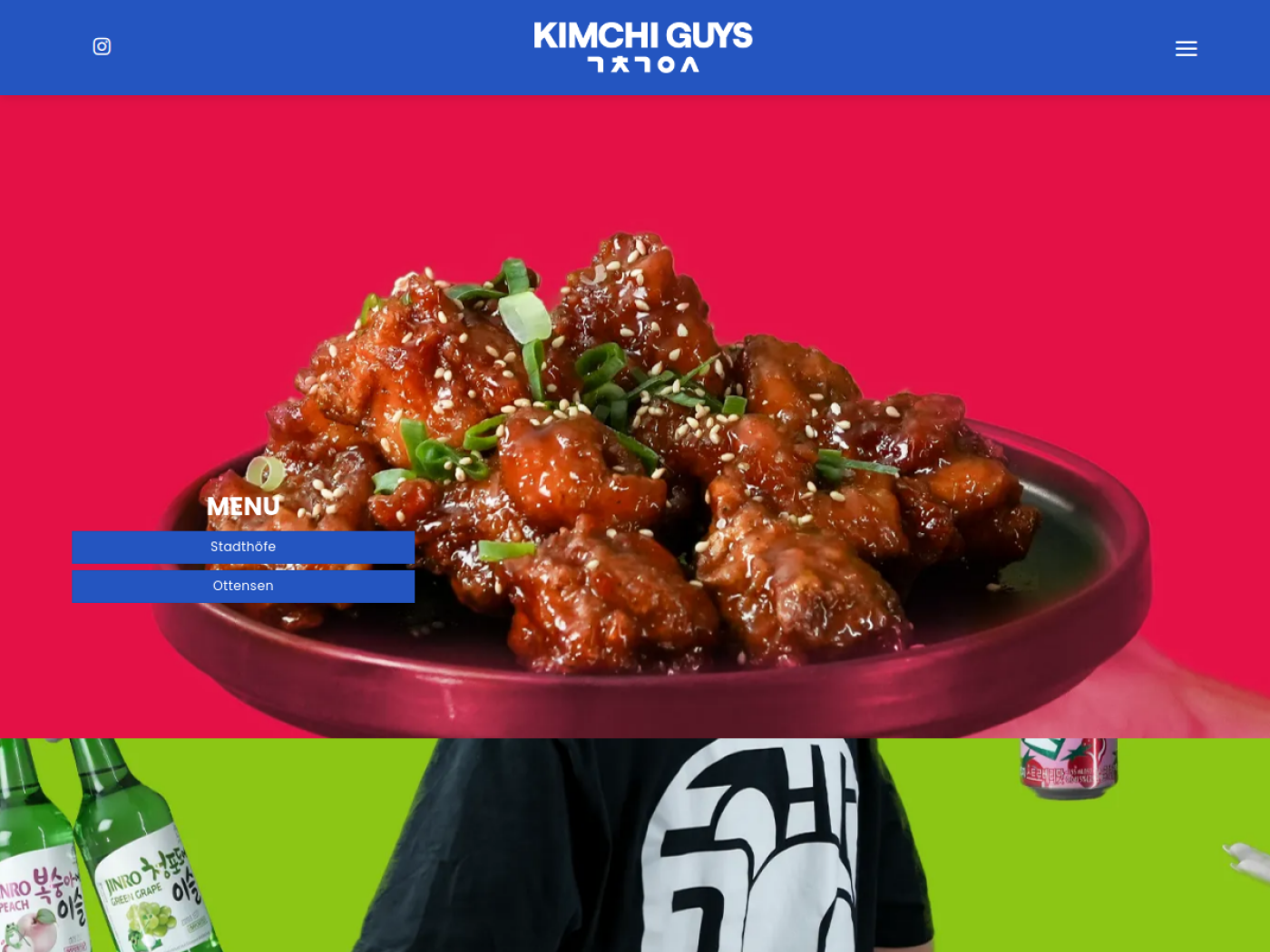 Website-Screenshot von Kimchi Guys