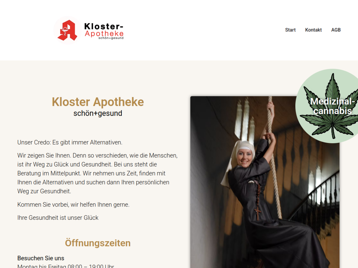 Website-Screenshot von Klosterapotheke