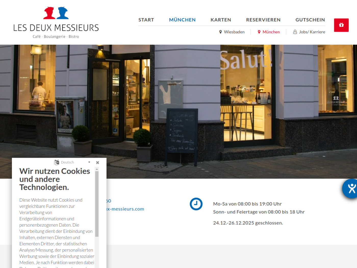 Website-Screenshot von Les Deux Messieurs