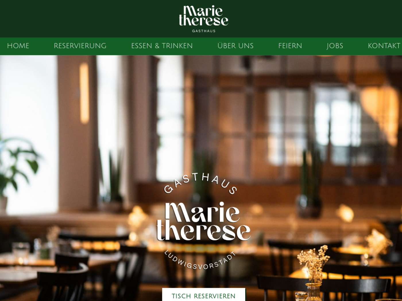 Website-Screenshot von Marie-Therese Gasthaus