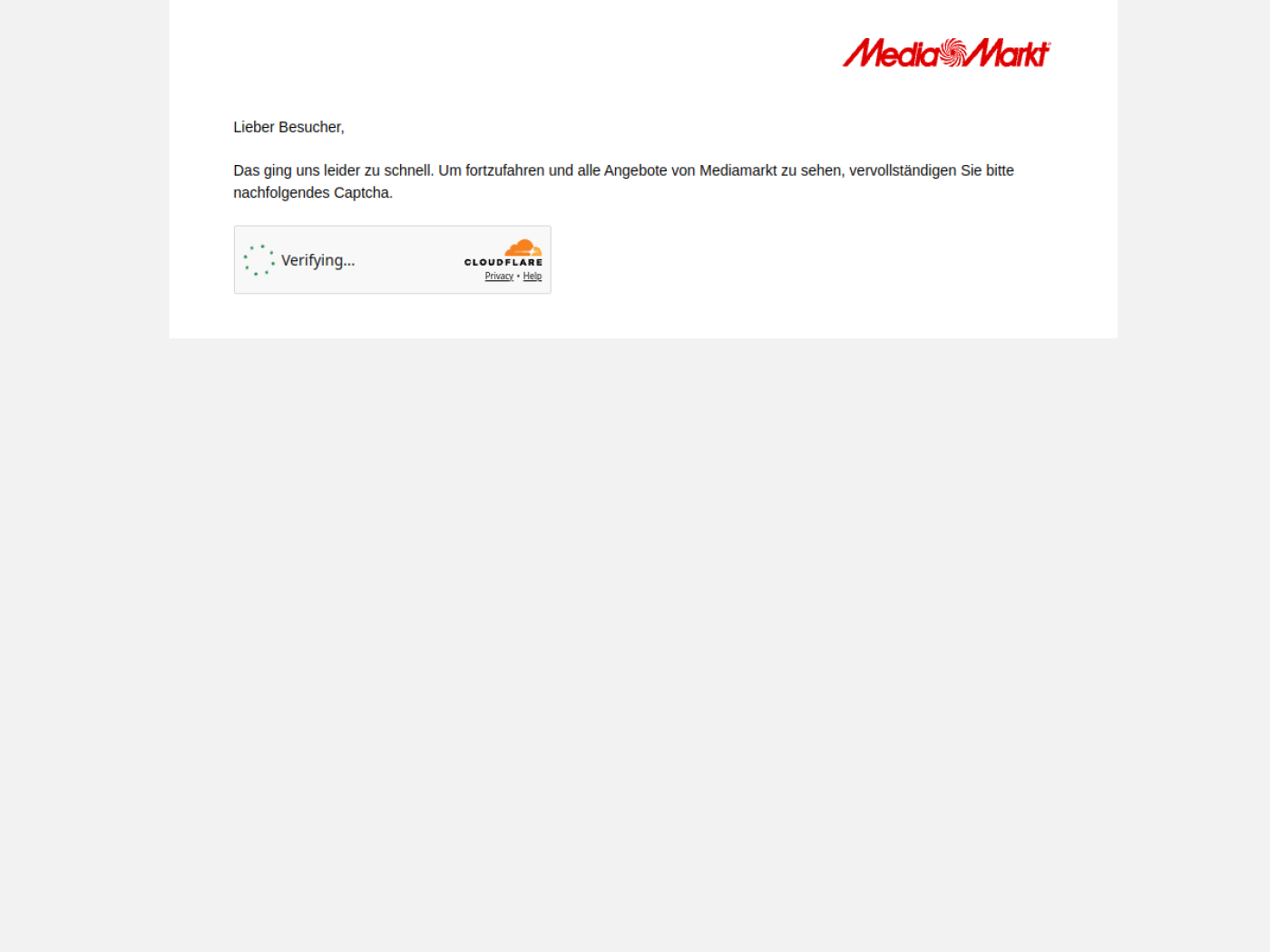 Website-Screenshot von MediaMarkt