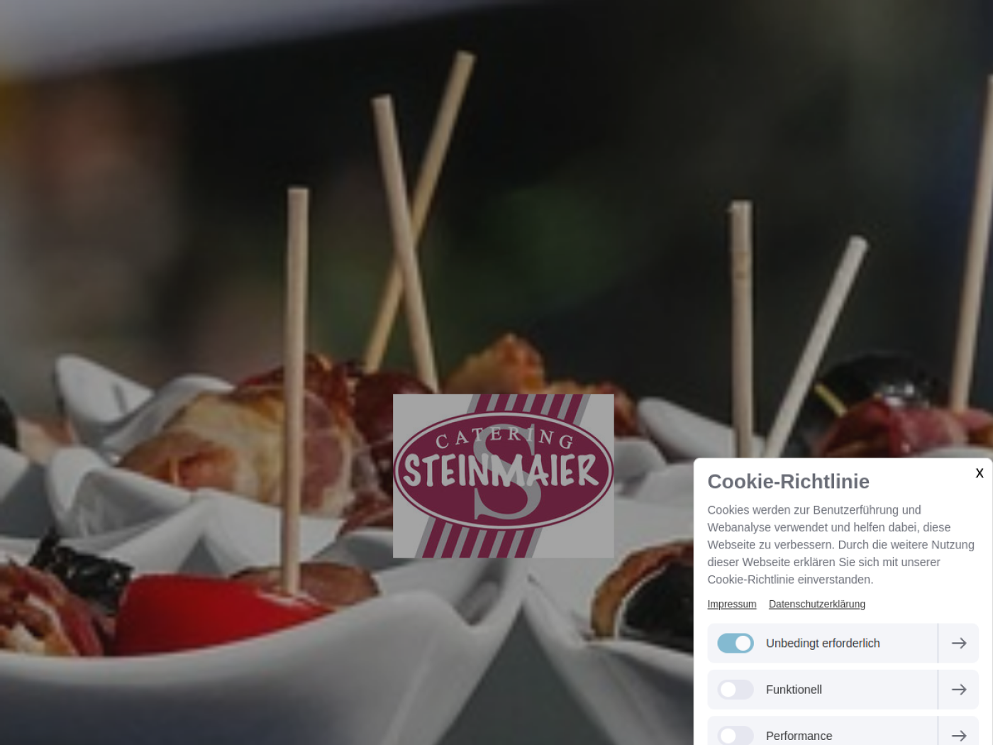 Website-Screenshot von Metzgerei Steinmaier