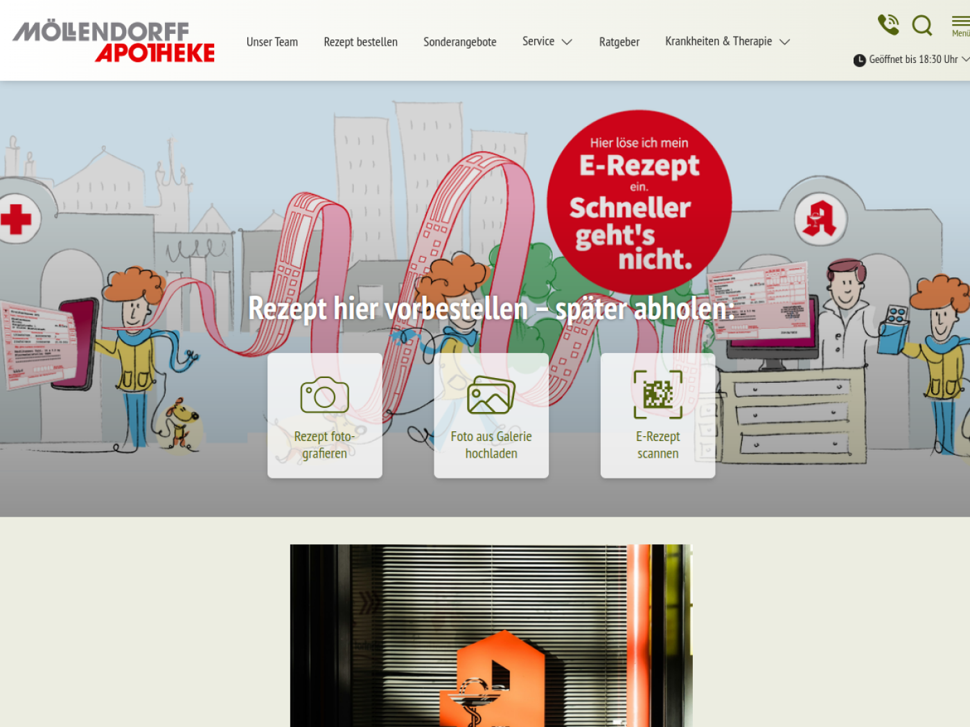 Website-Screenshot von Möllendorff-Apotheke