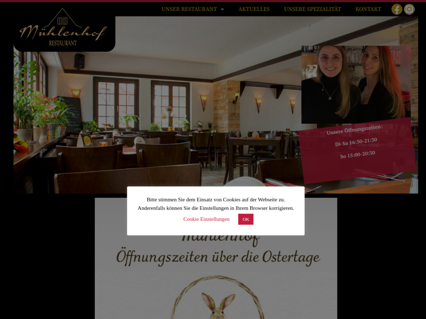 Website-Screenshot von Mühlenhof
