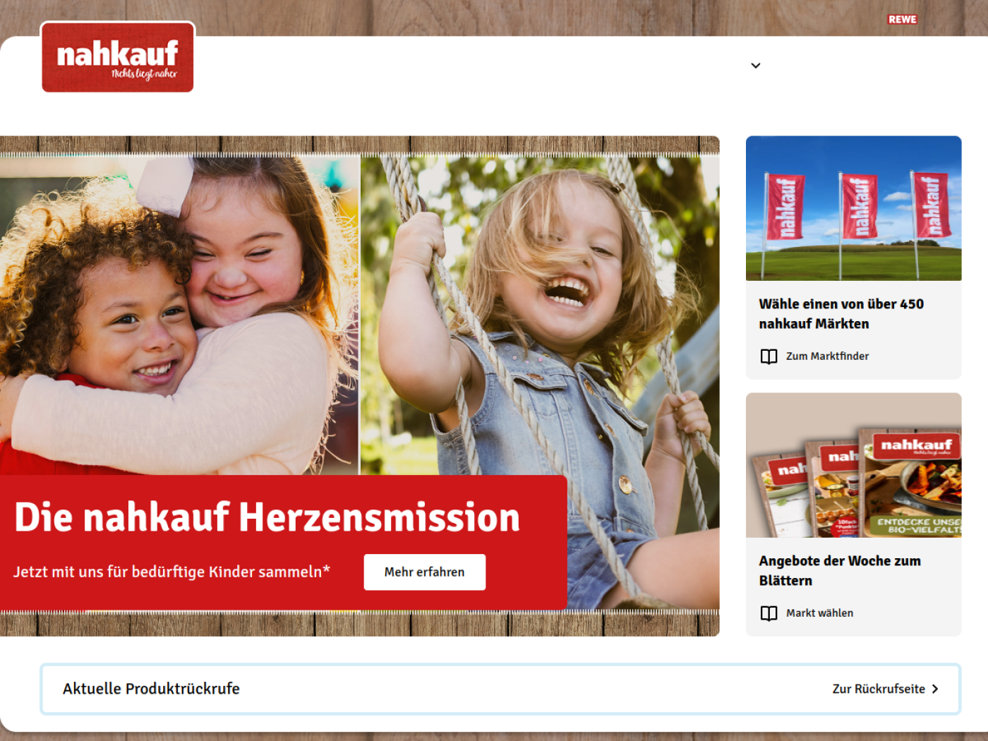 Website-Screenshot von Nahkauf