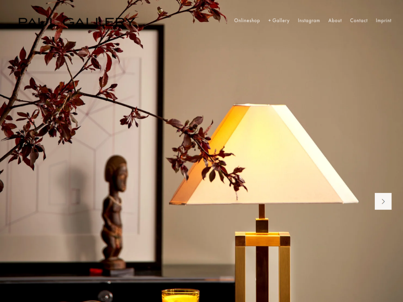 Website-Screenshot von Paul Gallery