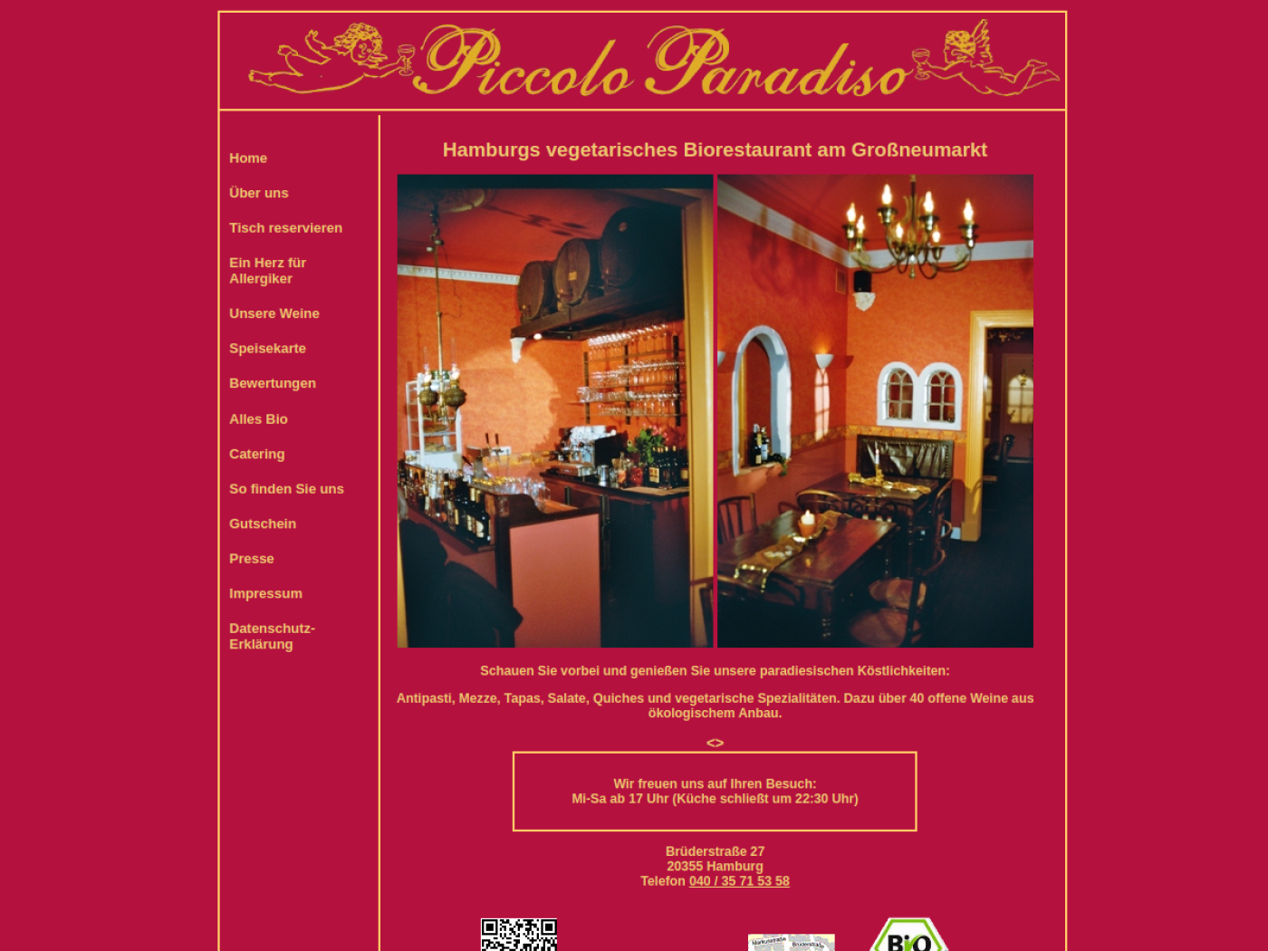 Website-Screenshot von Piccolo Paradiso
