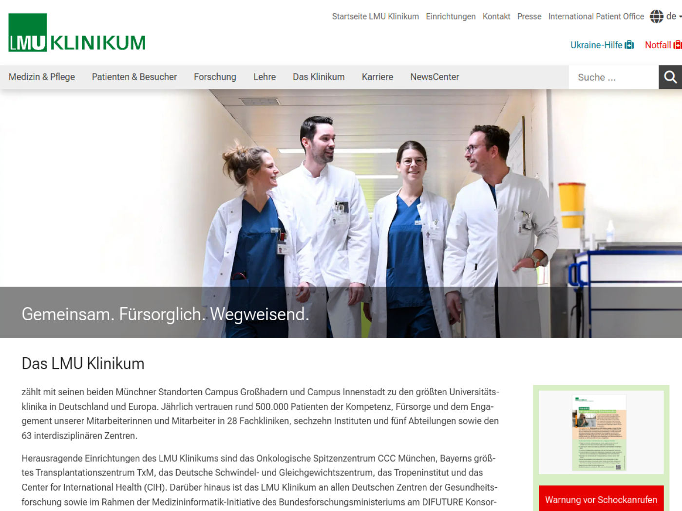 Website-Screenshot von Poliklinik Zahnärztliche Prothetik