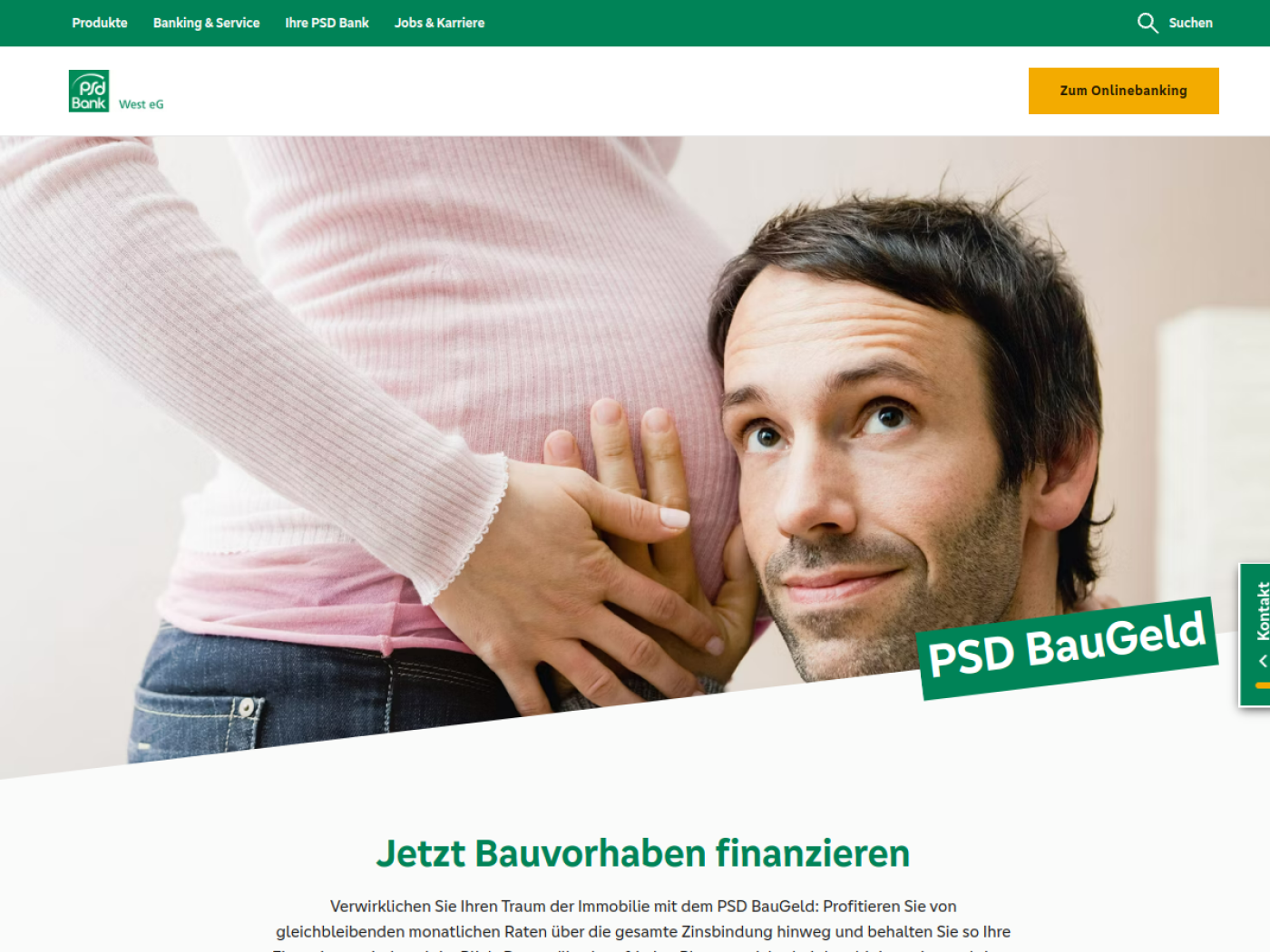 Website-Screenshot von psd Bank