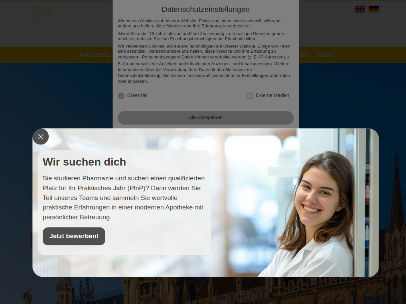 Website-Screenshot von Rathaus-Apotheke
