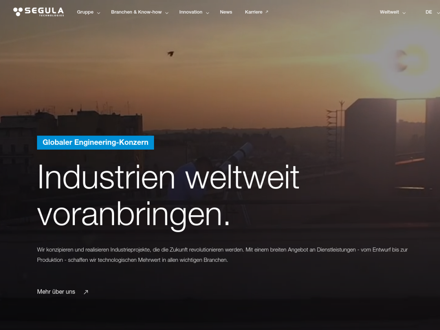 Website-Screenshot von SEGULA Technologies