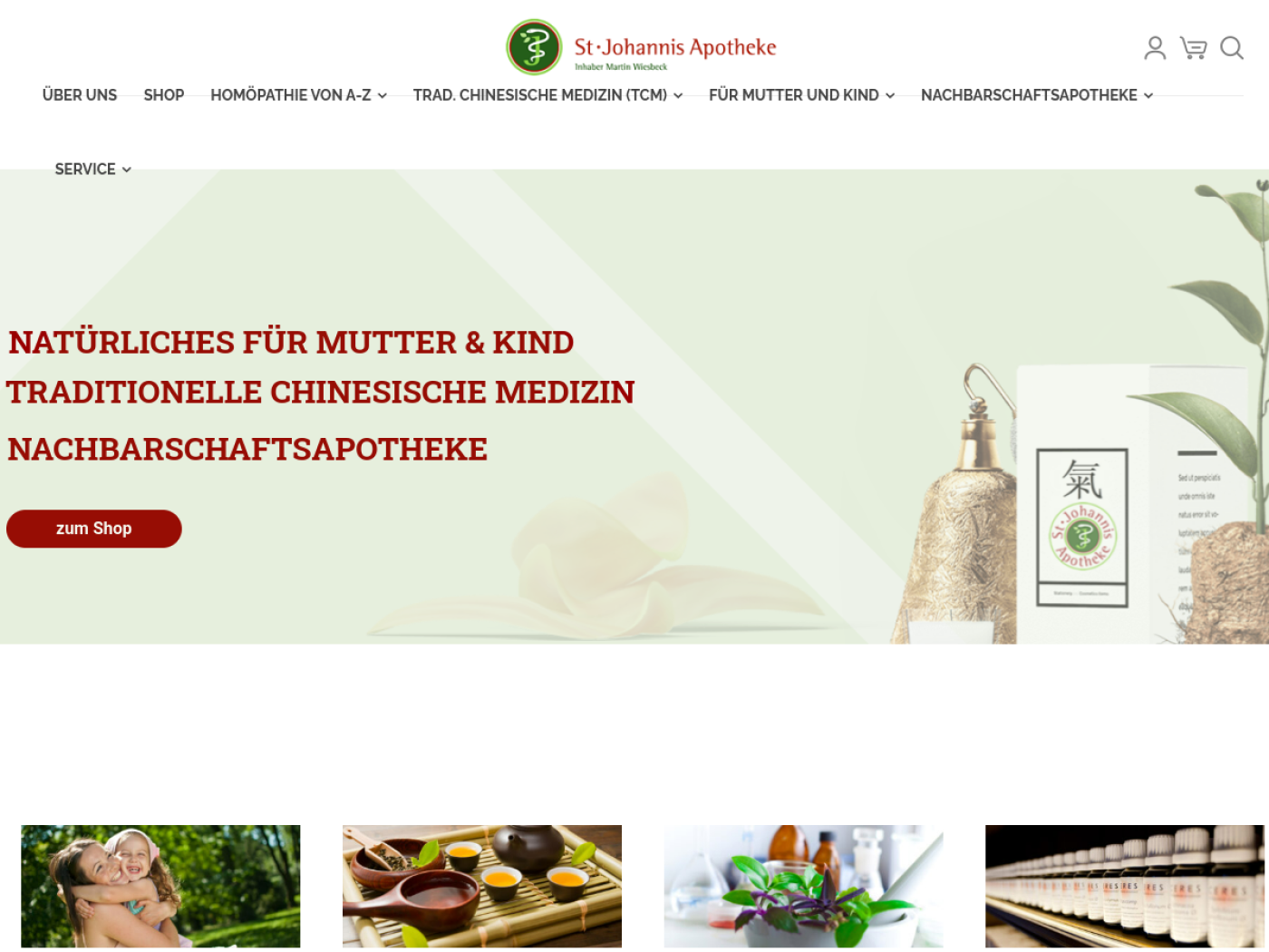 Website-Screenshot von St. Johannis Apotheke