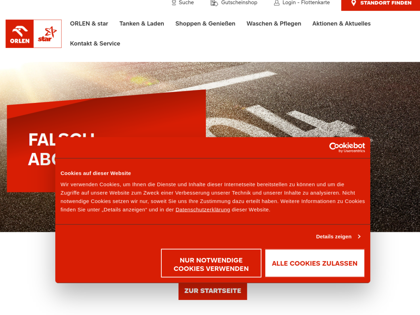 Website-Screenshot von star