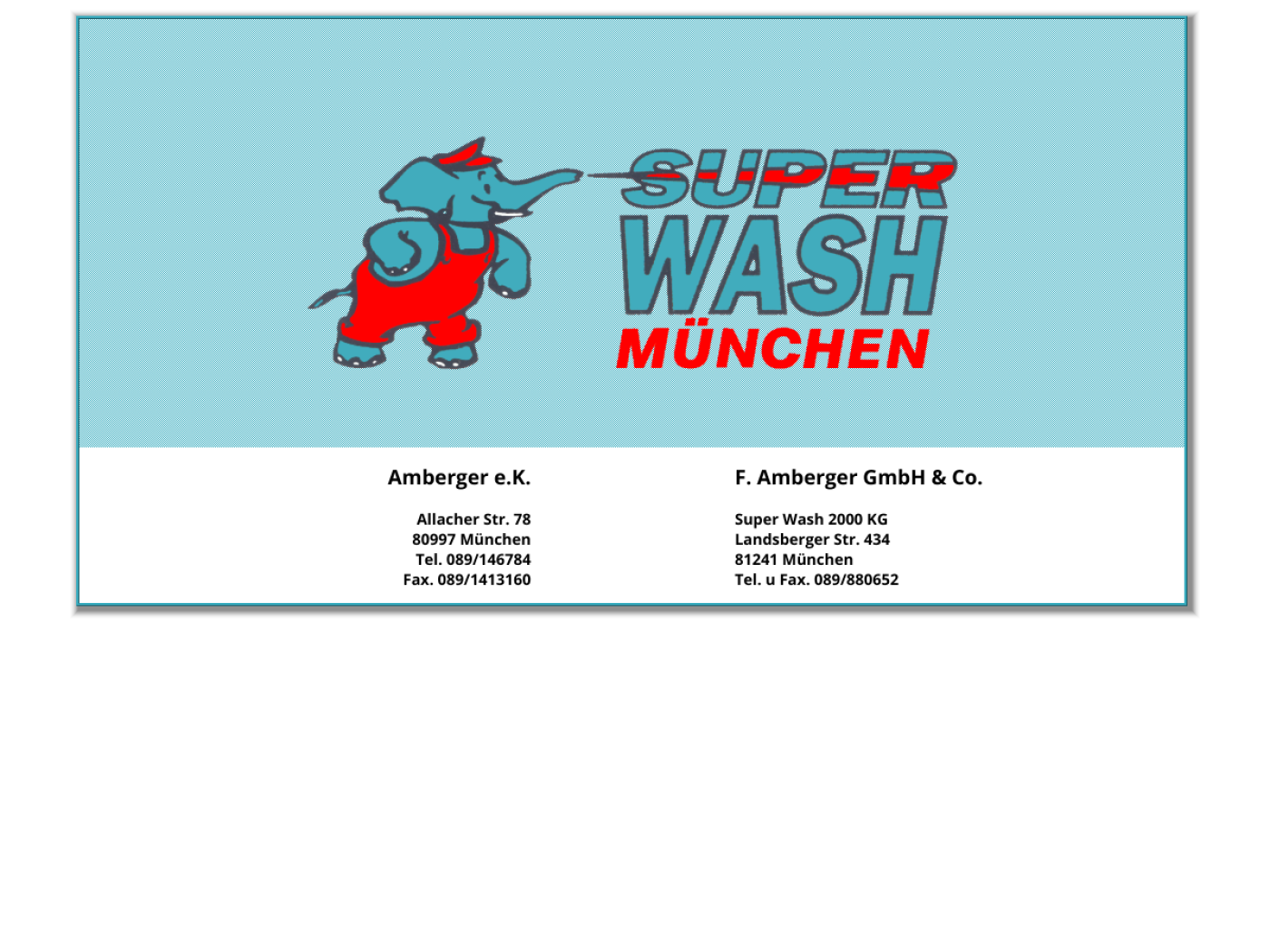 Website-Screenshot von Super Wash 2000