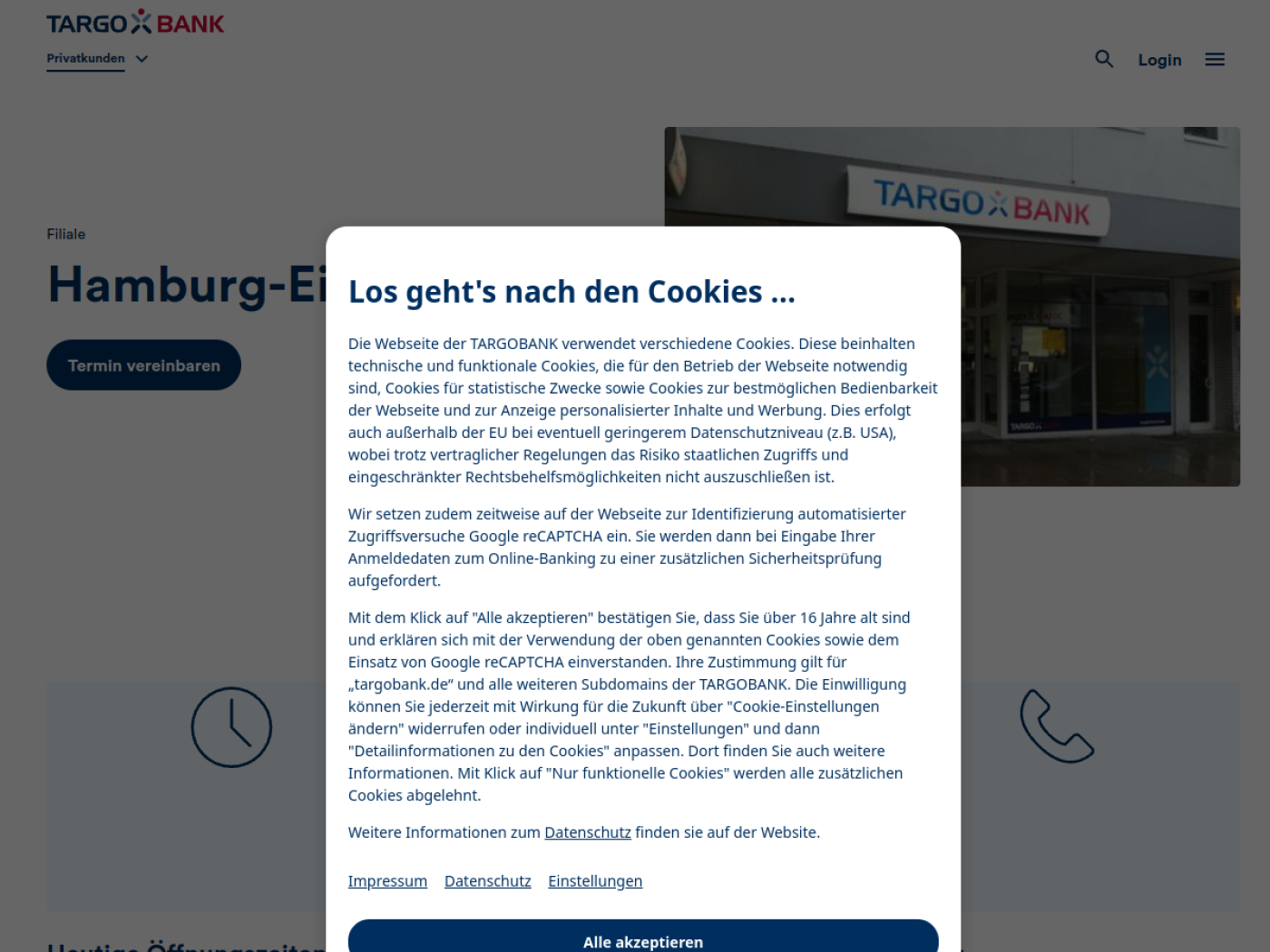 Website-Screenshot von Targobank