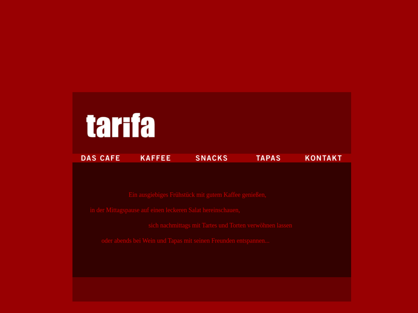 Website-Screenshot von Tarifa