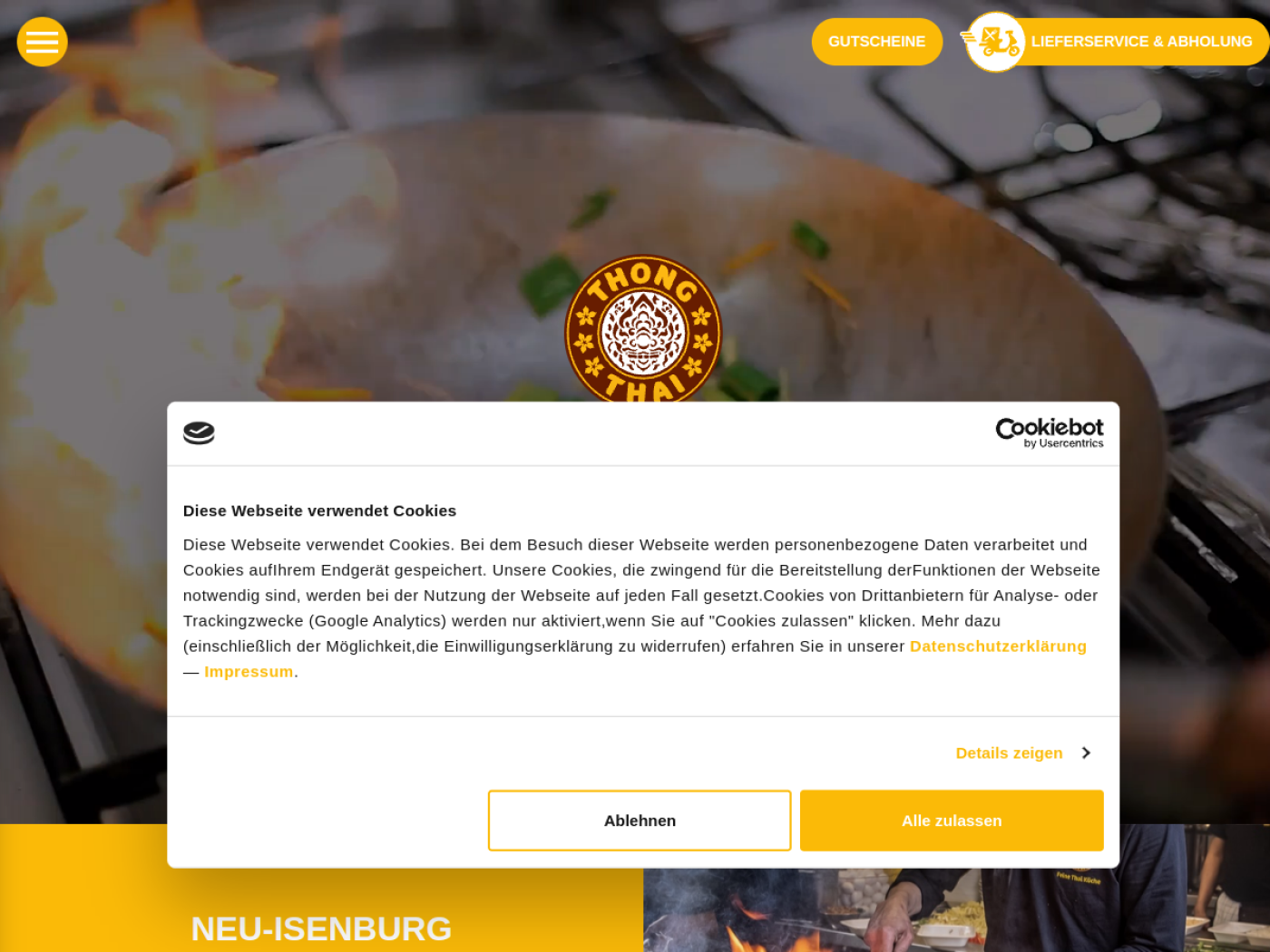 Website-Screenshot von Thong Thai